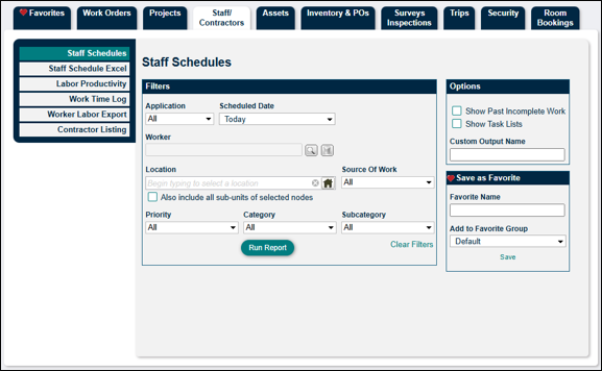 Staff Schedules